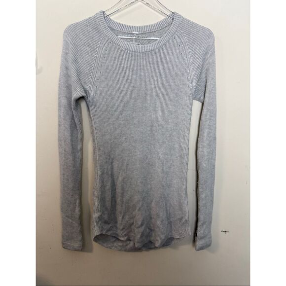 Lululemon Cabin Yogi Pullover Sweater Boolux Cashmere 10 Grey - Picture 1 of 3